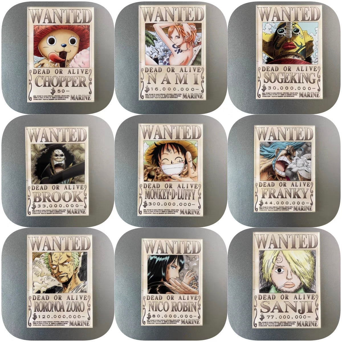 One Piece Wanted Poster Fridge Magnet