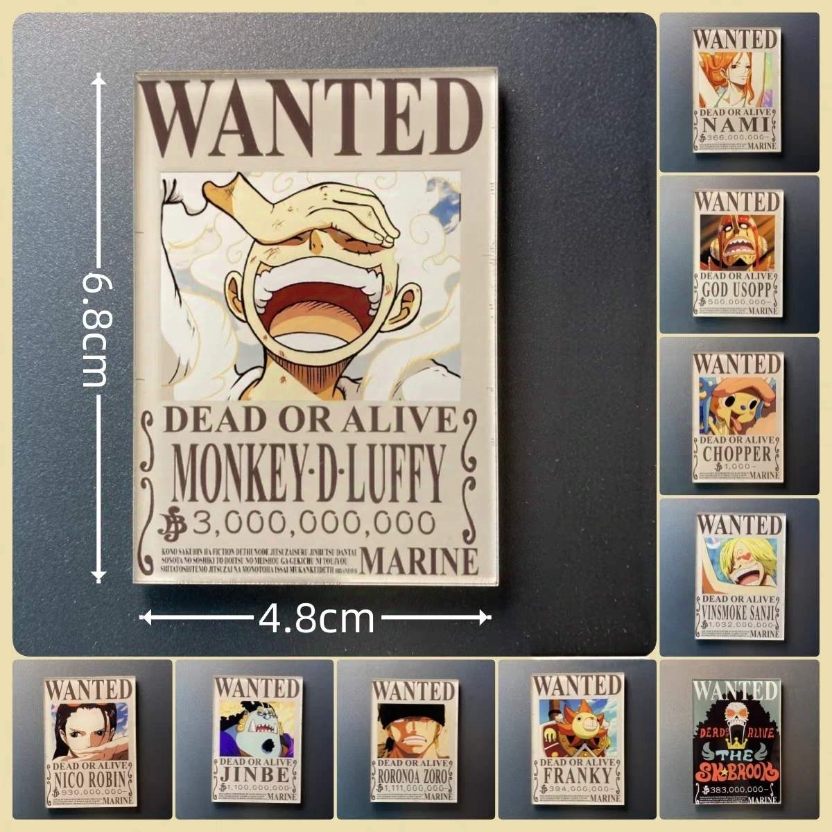 One Piece Wanted Poster Fridge Magnet