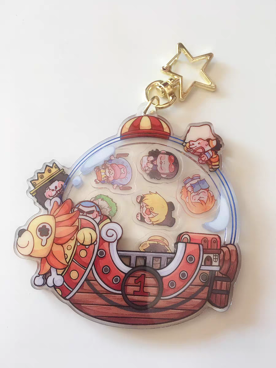 One Piece Acrylic Bobblehead Keychain Pendant